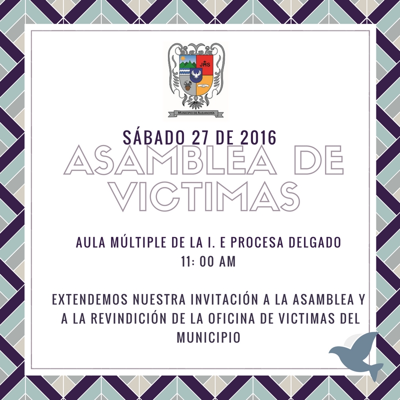 Maana es la  Asamblea de victimas del municipio de Alejandria 2016